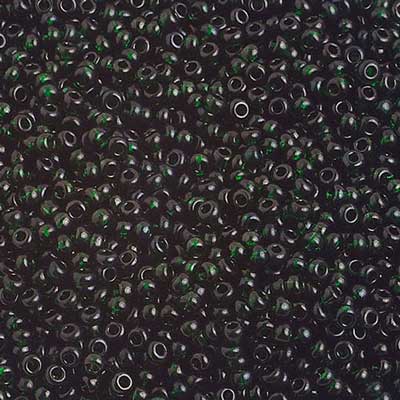 Czech Seed Beads 10/0 Transparent - Green Shades