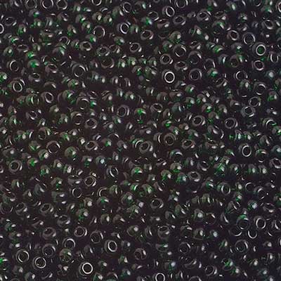 Czech Seed Beads 10/0 Transparent - Green Shades