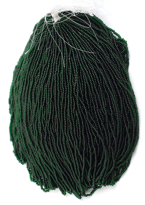Czech Seed Beads 10/0 Transparent - Green Shades