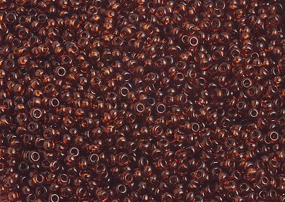 Czech Seed Beads 10/0 Transparent - Brown Shades