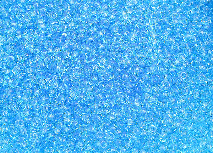 Czech Seed Beads 10/0 Transparent - Blue Shades
