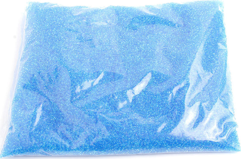 Czech Seed Beads 10/0 Transparent - Blue Shades