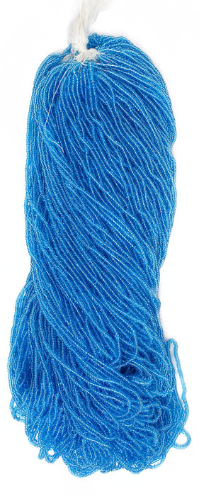 Czech Seed Beads 10/0 Transparent - Blue Shades