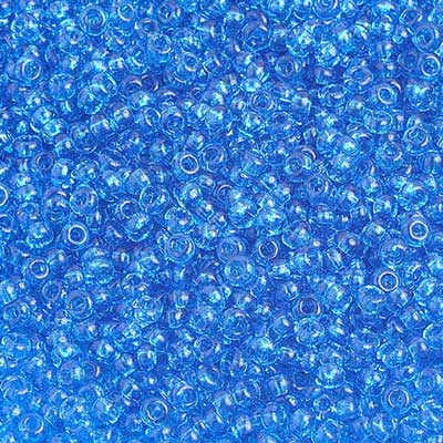 Czech Seed Beads 10/0 Transparent - Blue Shades