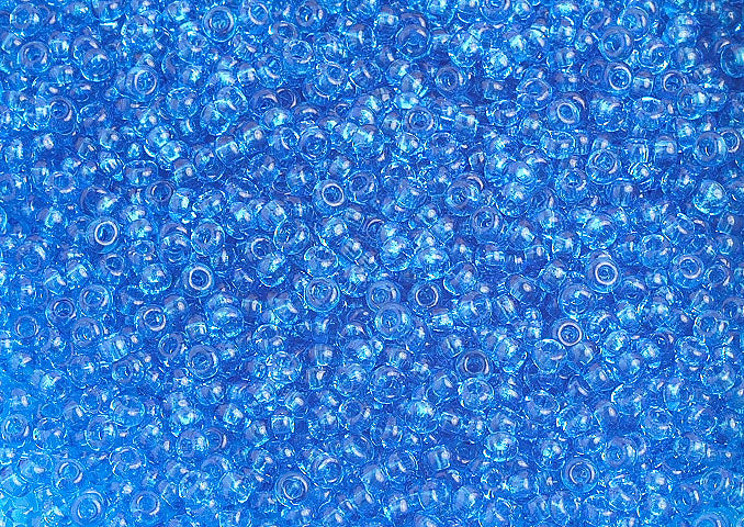 Czech Seed Beads 10/0 Transparent - Blue Shades