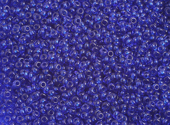 Czech Seed Beads 10/0 Transparent - Blue Shades