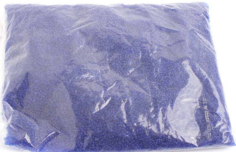 Czech Seed Beads 10/0 Transparent - Blue Shades