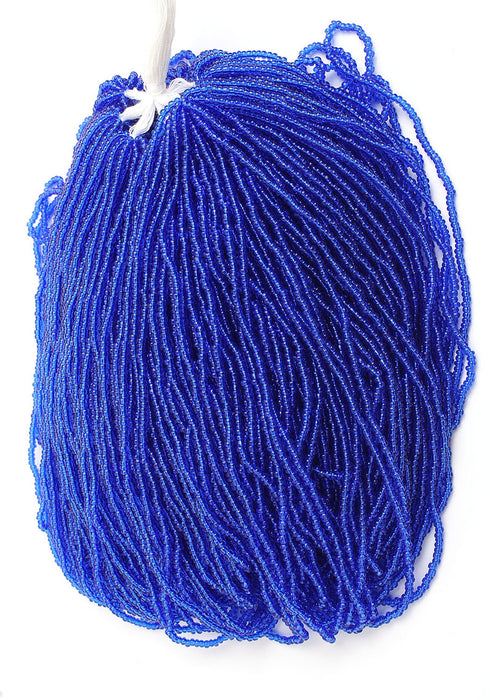 Czech Seed Beads 10/0 Transparent - Blue Shades