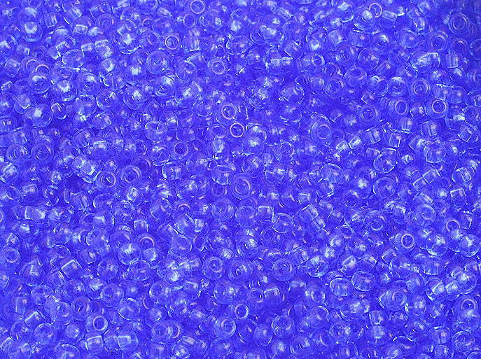 Czech Seed Beads 10/0 Transparent - Blue Shades