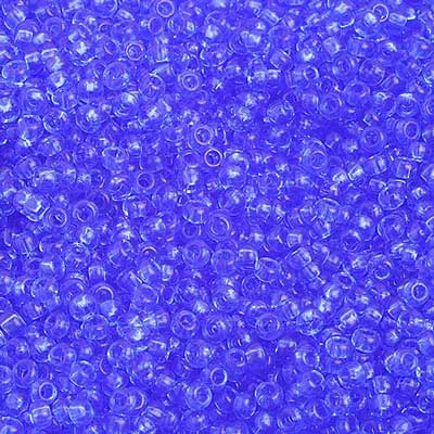 Czech Seed Beads 10/0 Transparent - Blue Shades