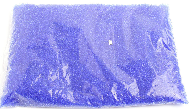 Czech Seed Beads 10/0 Transparent - Blue Shades