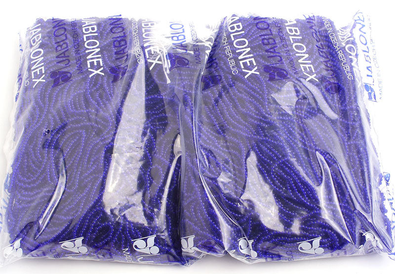 Czech Seed Beads 10/0 Transparent - Blue Shades