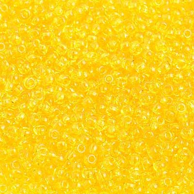 Czech Seed Beads 10/0 Transparent - Yellow/Orange Shades