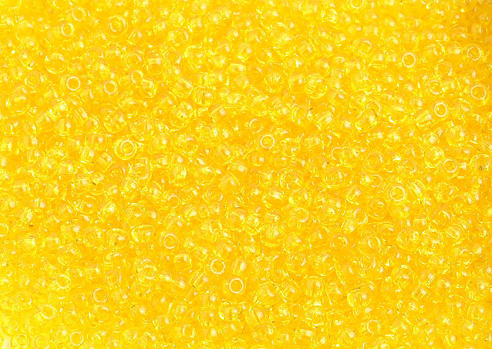 Czech Seed Beads 10/0 Transparent - Yellow/Orange Shades