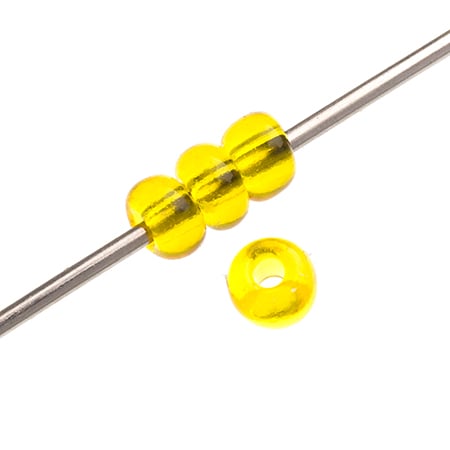 Czech Seed Beads 10/0 Transparent - Yellow/Orange Shades