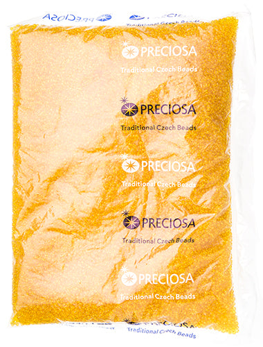 Czech Seed Beads 10/0 Transparent - Yellow/Orange Shades