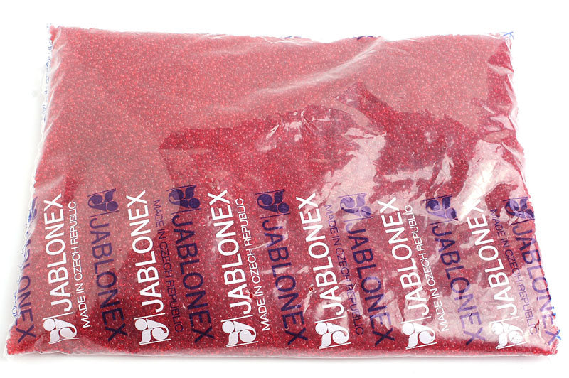 Czech Seed Beads 10/0 Transparent - Red Shades