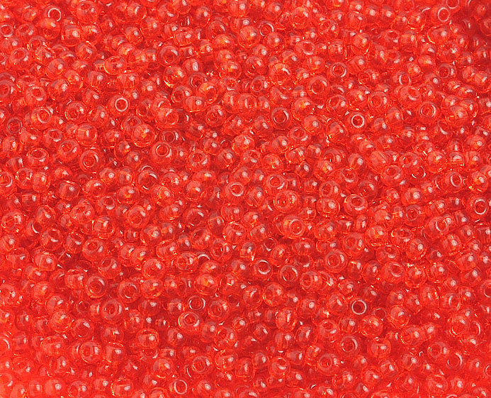 Czech Seed Beads 10/0 Transparent - Yellow/Orange Shades