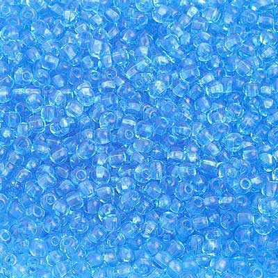 Czech Seed Beads 10/0 Transparent - Blue Shades
