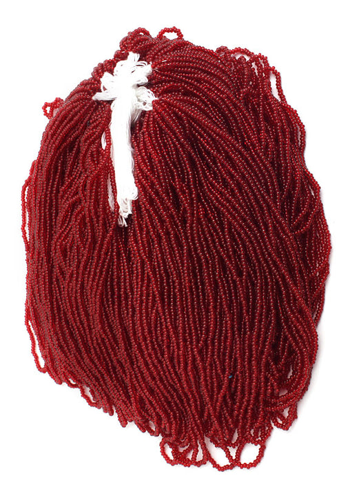 Czech Seed Beads 10/0 Transparent - Red Shades
