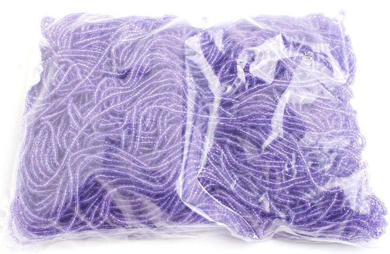 Czech Seed Beads 10/0 Transparent - Purple Shades