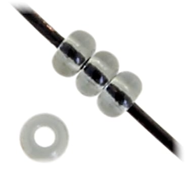 Czech Seed Beads 10/0 Transparent - Crystal/Grey Shades