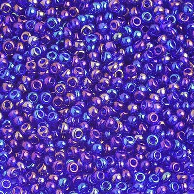 Czech Seed Beads 10/0 Transparent - Blue Shades