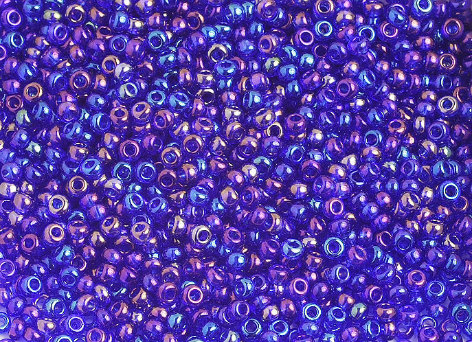 Czech Seed Beads 10/0 Transparent - Blue Shades