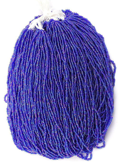 Czech Seed Beads 10/0 Transparent - Blue Shades