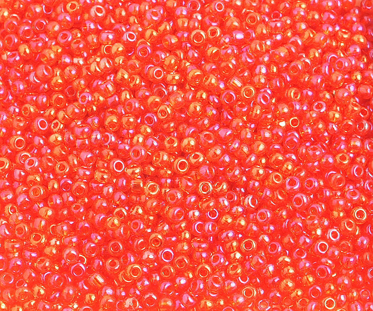 Czech Seed Beads 10/0 Transparent - Yellow/Orange Shades