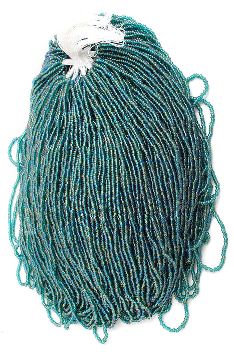 Czech Seed Beads 10/0 Transparent - Green Shades