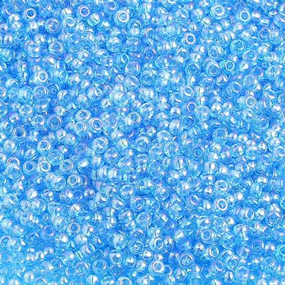 Czech Seed Beads 10/0 Transparent - Blue Shades