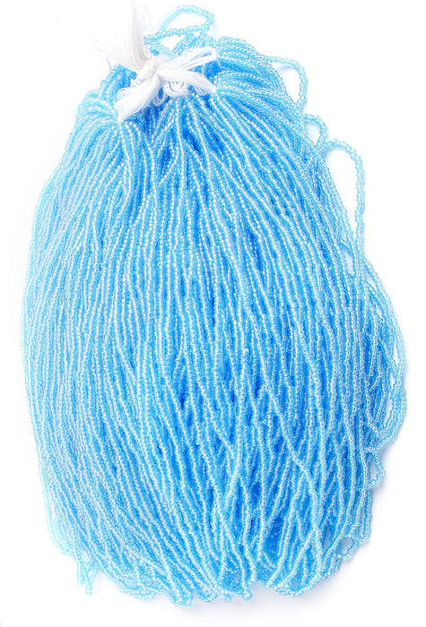 Czech Seed Beads 10/0 Transparent - Blue Shades
