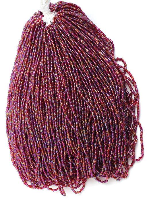 Czech Seed Beads 10/0 Transparent - Red Shades