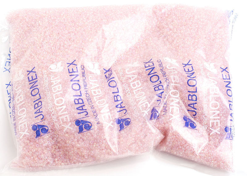 Czech Seed Beads 10/0 Transparent - Pink Shades