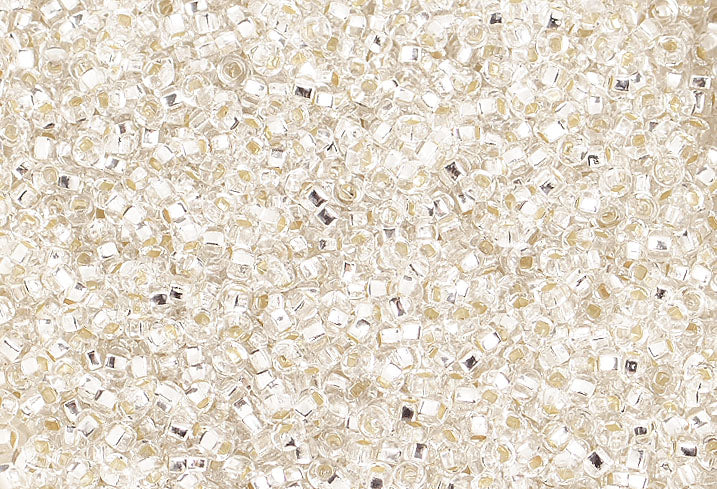 Czech Seed Beads 10/0 Silver Lined - Crystal/Multi Shades