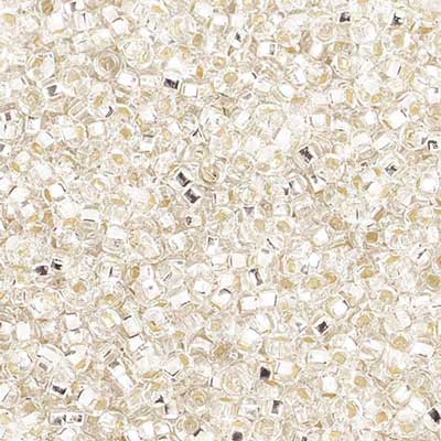 Czech Seed Beads 10/0 Silver Lined - Crystal/Multi Shades