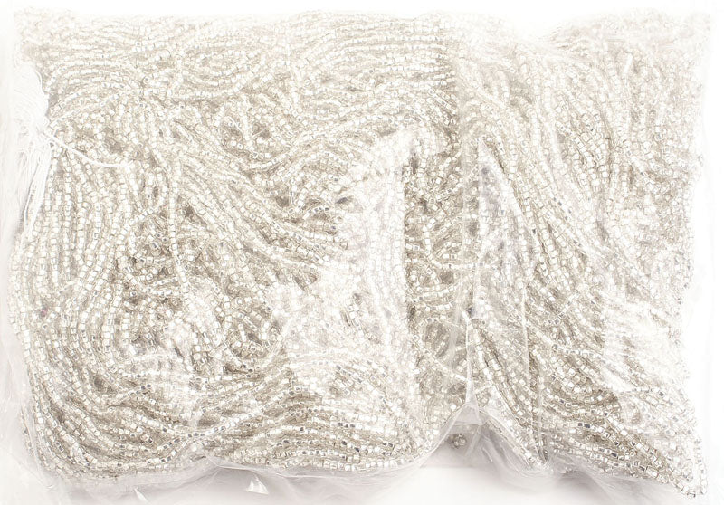 Czech Seed Beads 10/0 Silver Lined - Crystal/Multi Shades