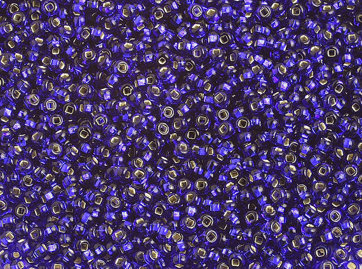 Czech Seed Beads 10/0 Silver Lined - Blue Shades