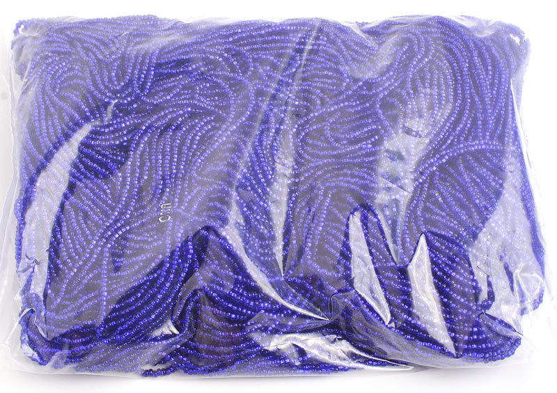 Czech Seed Beads 10/0 Silver Lined - Blue Shades