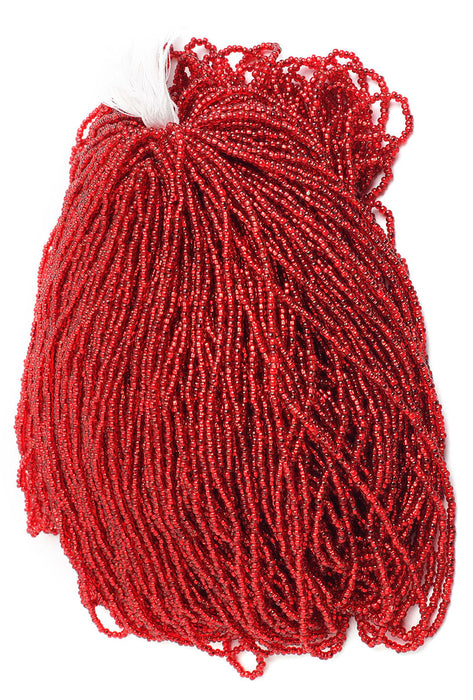 Czech Seed Beads 10/0 Silver Lined - Red/Orange Shades