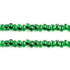 Czech Seed Beads 10/0 Silver Lined - Green Shades