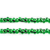 Czech Seed Beads 10/0 Silver Lined - Green Shades