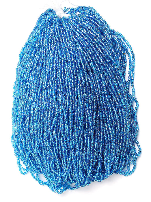 Czech Seed Beads 10/0 Silver Lined - Blue Shades