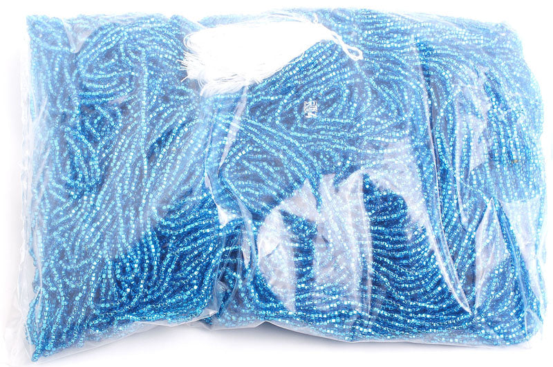 Czech Seed Beads 10/0 Silver Lined - Blue Shades