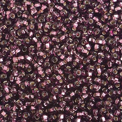 Czech Seed Beads 10/0 Silver Lined - Purple Shades
