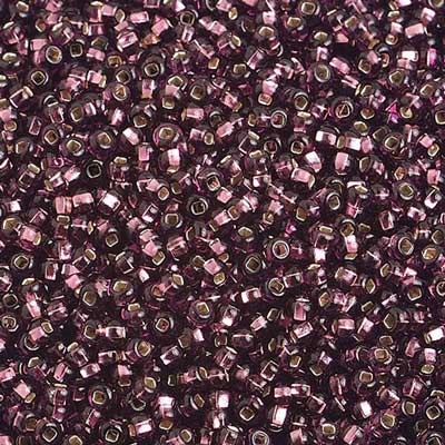 Czech Seed Beads 10/0 Silver Lined - Purple Shades