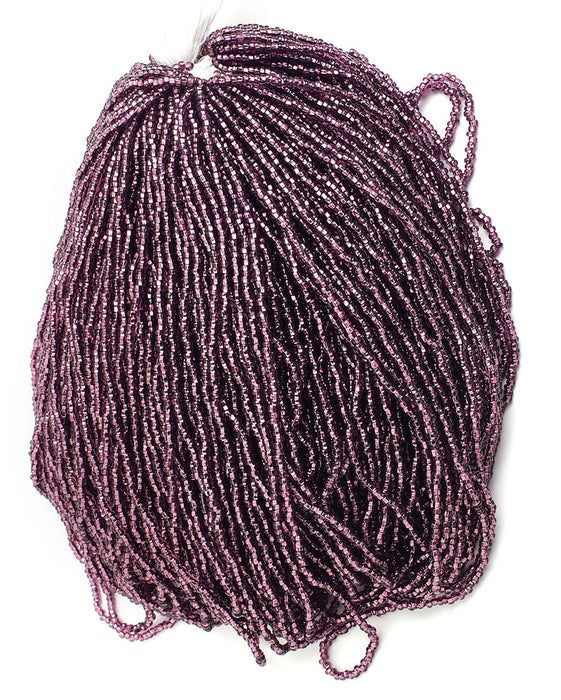 Czech Seed Beads 10/0 Silver Lined - Purple Shades