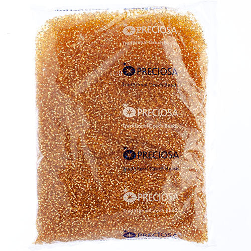 Czech Seed Beads 10/0 Silver Lined - Yellow/Brown Shades