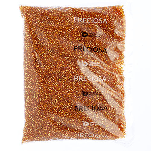 Czech Seed Beads 10/0 Silver Lined - Yellow/Brown Shades